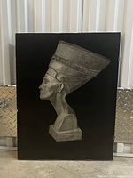 Full view of charcoal painting on board