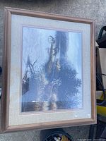 Full framed deer print showing entire piece