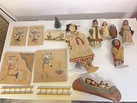 All items in lot arranged on table