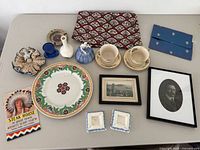 All items arranged on table