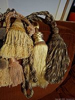 Group view of assorted tiebacks showing colors and styles
