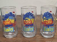 Front view of three Diet Pepsi promotional tumblers