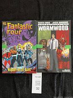 Front covers of Fantastic Four and Wormwood