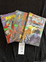 Front view showing Man of War, Apache Dick, Shatter