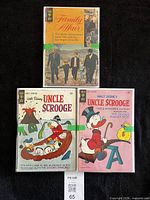 Three featured comics: Family Affair, Uncle Scrooge Doom Diamond, Uncle Scrooge Golden Nugget Boat