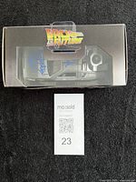 Boxed Back To The Future DeLorean model with QR card