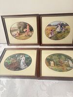 All four framed prints grouped together