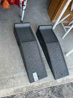 Full view of both resin car ramps