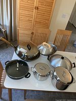 Overview of all cookware on table