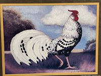 close view of rooster print image