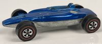 Side view of blue Hot Wheels Shelby Turbine showing body and wheels