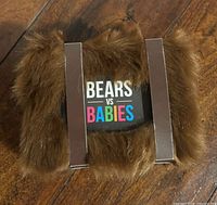 Brown faux-fur game box showing Bears vs Babies logo