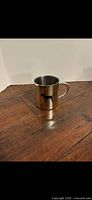 Mug showing side with dog silhouette