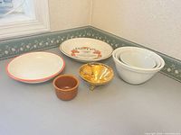 Group shot of all seven dishware items