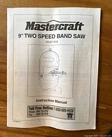 Instruction manual front page showing brand, model and description