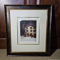 Full view of framed numbered print