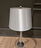 Full view of lamp with shade