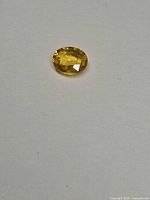 Top view of yellow sapphire