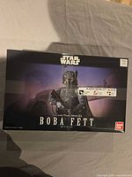Front of sealed Bandai Star Wars Boba Fett model kit box