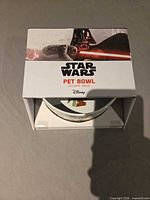 Boxed Star Wars pet bowl front showing branding and capacity