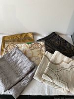 Group shot of all linens laid flat