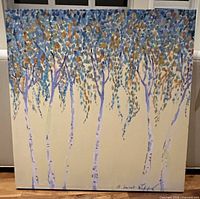 Full frontal view of canvas showing entire artwork