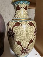 Full view of vase front showing overall design and coloration