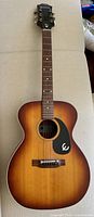 Full front view of Epiphone FT-130SB parlor acoustic guitar