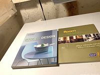 Front covers of both softcover interior-design books