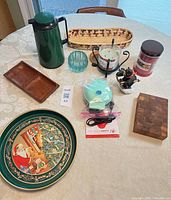 Group shot of all eleven kitchen and decor items on table