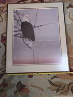Front view of framed print showing image, mat, and frame