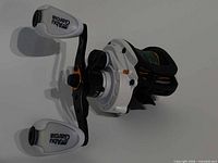 Overall view of Abu Garcia Max4Pro reel showing handle and body