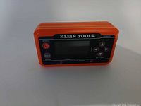 Front view showing LCD display, buttons and Klein Tools branding