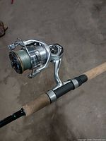 Shimano Sedona reel mounted on rod showing reel condition and line