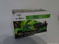 front of damaged product box showing branding and product image