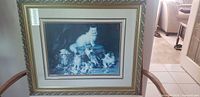 Full shot of framed cat print