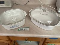 Both casserole dishes side by side on countertop