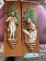 Front view of both plaques showing full detail