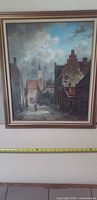 full view of framed print showing scene and frame