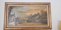 Front view of framed oil painting
