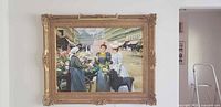Full view of framed painting on wall
