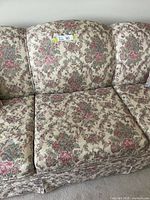 close-up of seat and back cushions fabric pattern