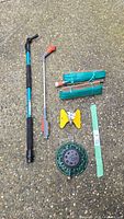 Full lot: two watering wands, two sprinkler heads, two flat sprinkler hoses
