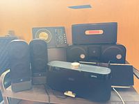 Group shot showing all audio components together