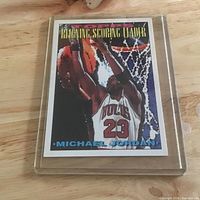 Card in plastic sleeve, full front view