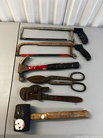 All tools laid out on table