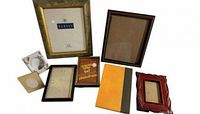 Group shot of eight assorted vintage frames