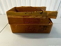 Exterior of LE Smith Glass cardboard box