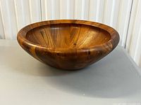 Side view of large teak bowl