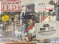 Front of shrink-wrapped AT-ST model kit box with artwork and branding
